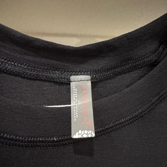 FP Movement by Free People Black Ruched Long Sleeve Top Large - Picture 5 of 9